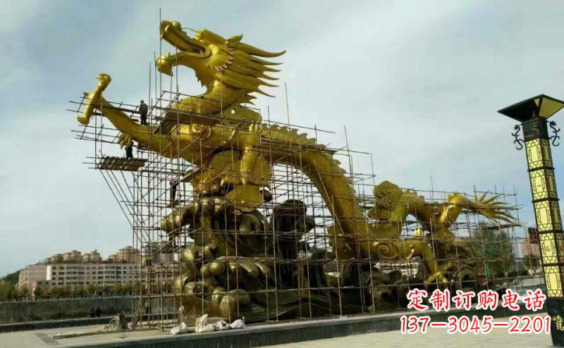 张掖铜雕广场神龙景观摆件