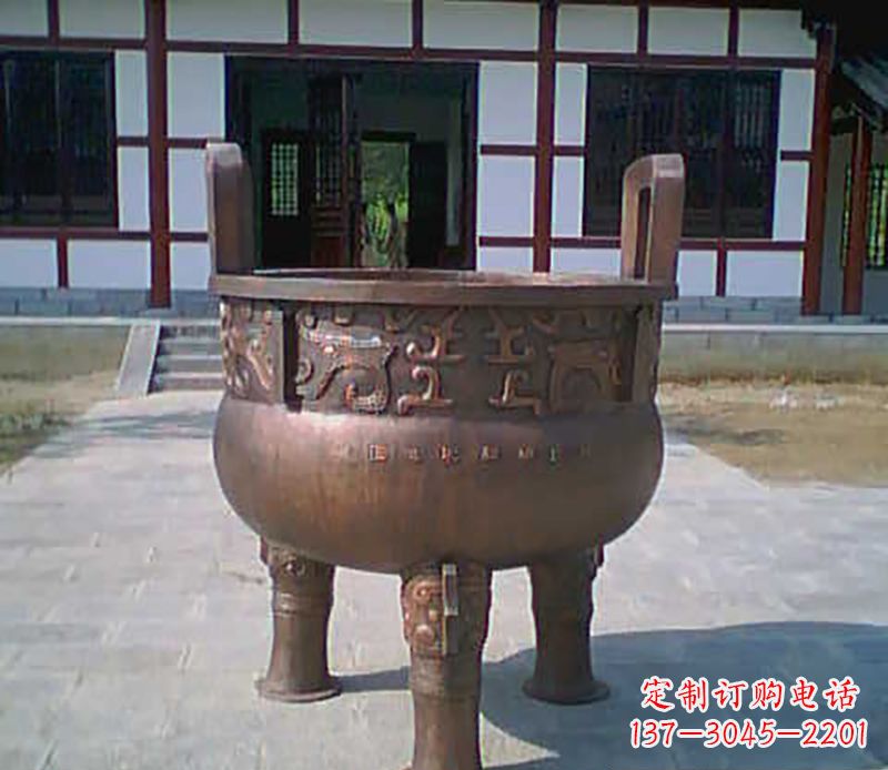 张掖铜雕广场圆形香炉