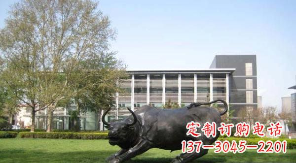 张掖铜雕牛公园动物雕塑 (2)