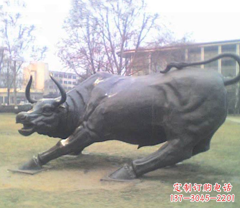 张掖铜雕牛广场动物景观摆件 (2)