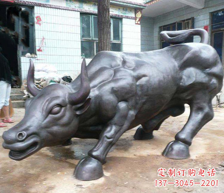 张掖铜雕牛广场动物景观摆件 (3)