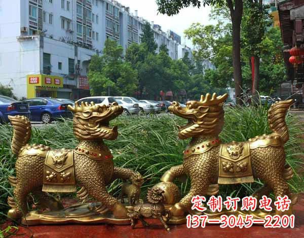 张掖铜雕麒麟神兽