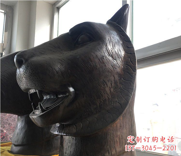 张掖铜雕生肖动物头像雕塑摆件