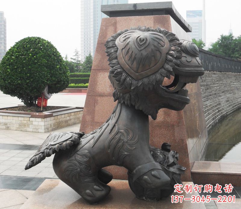 张掖铜雕狮子