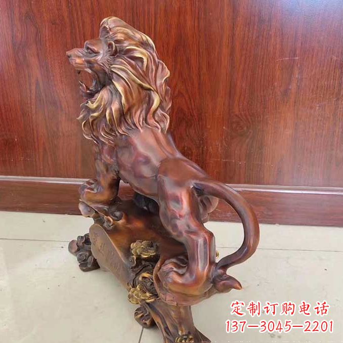 张掖铜雕狮子动物雕塑摆件
