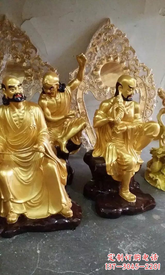 张掖铜雕十八罗汉