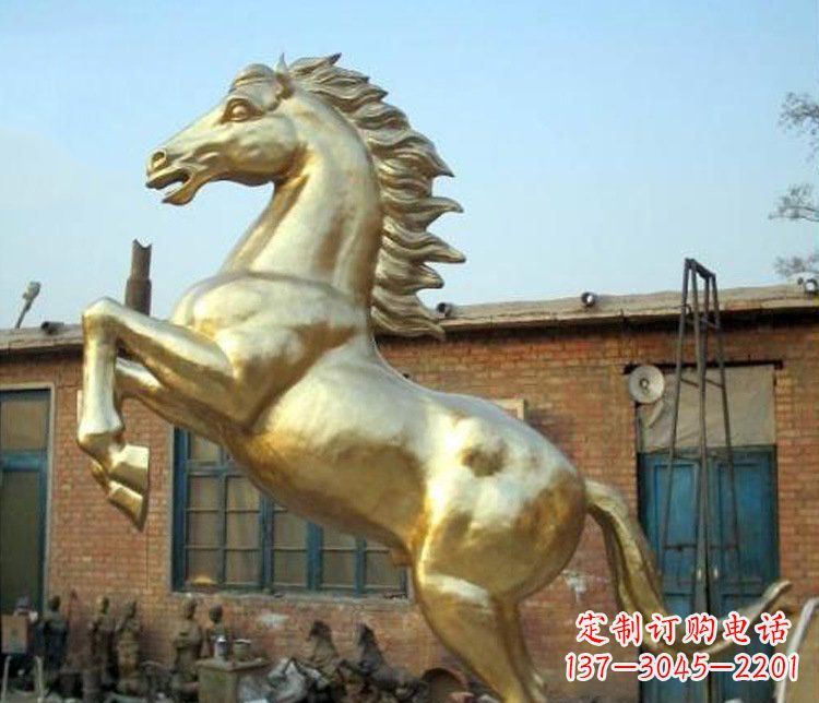 张掖铜雕室商场招财动物马雕塑