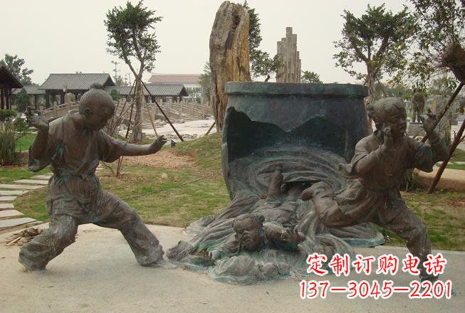 张掖铜雕司马光砸缸
