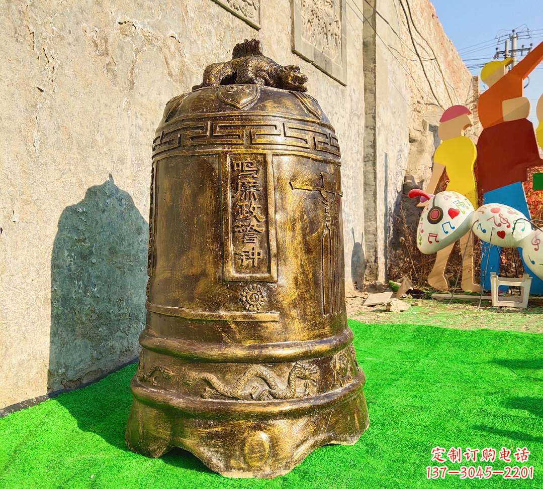 张掖铜雕寺庙警钟雕塑摆件