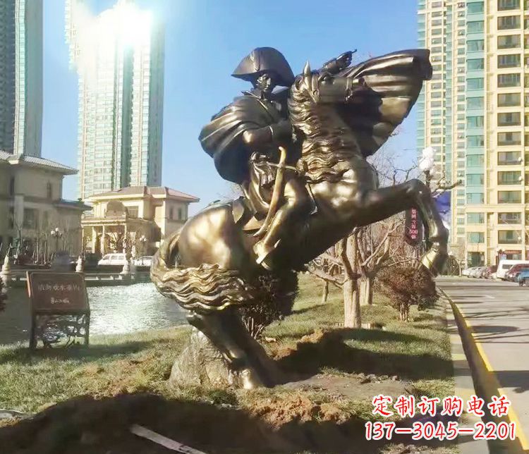张掖铜雕西方骑马雕塑人物