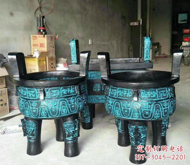 张掖铜雕香炉寺庙香炉雕塑