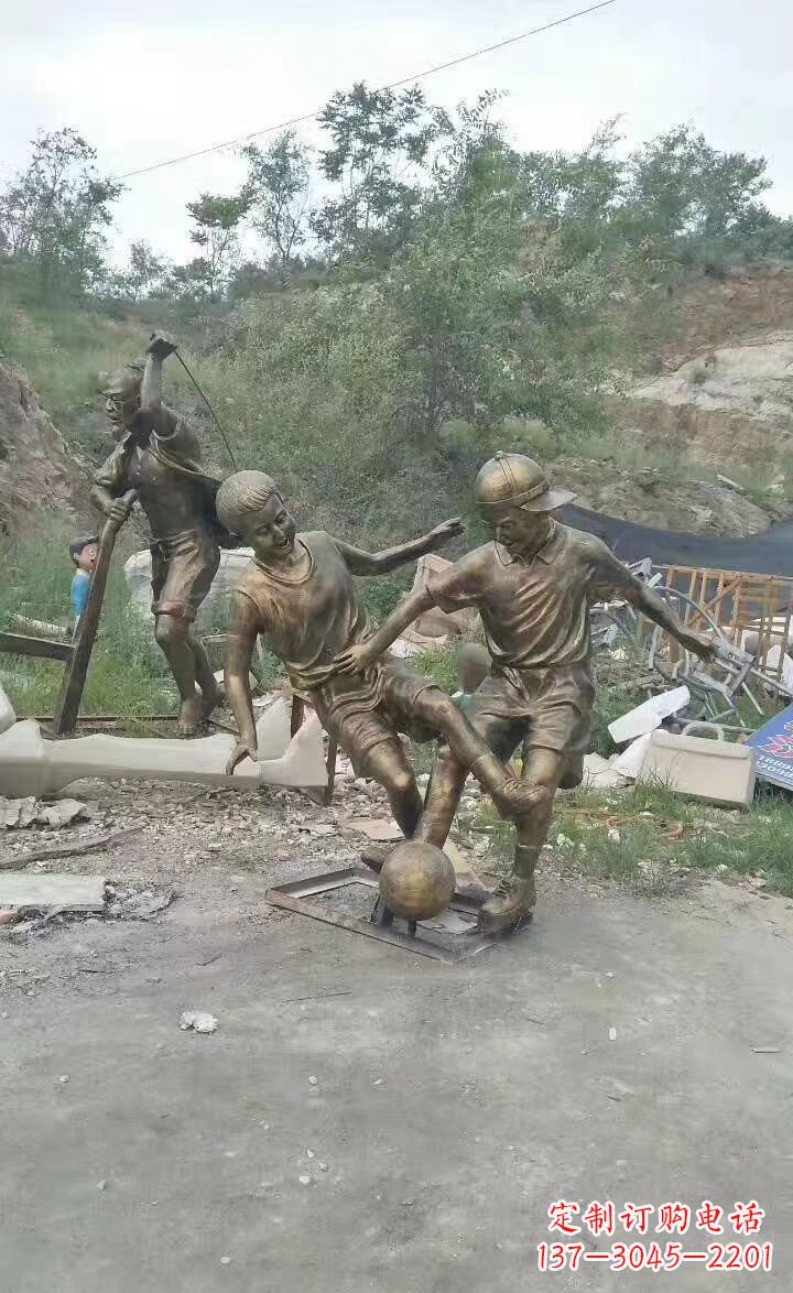 张掖铜雕小孩童趣人物雕塑