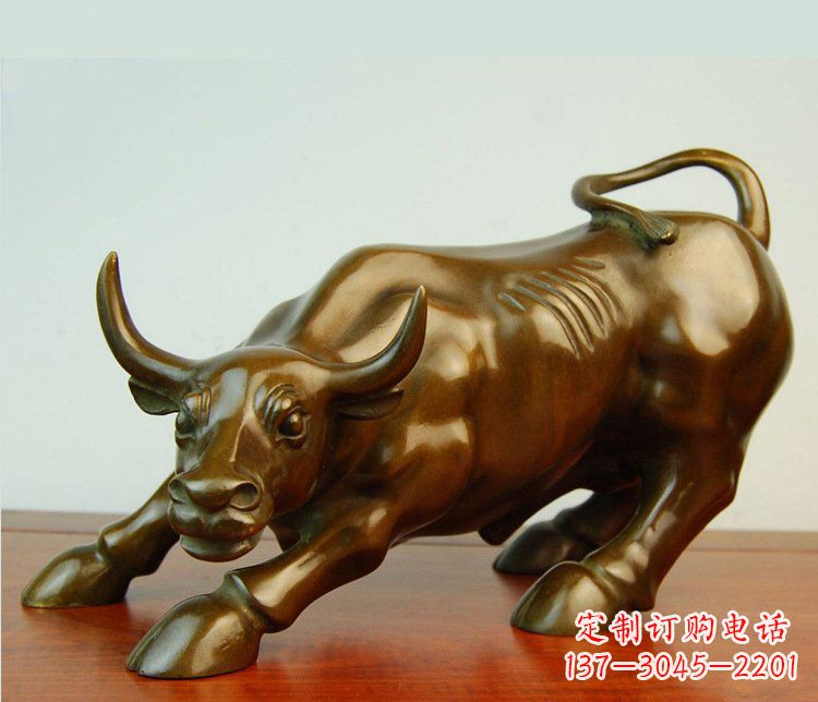 张掖铜雕小区动物牛摆件