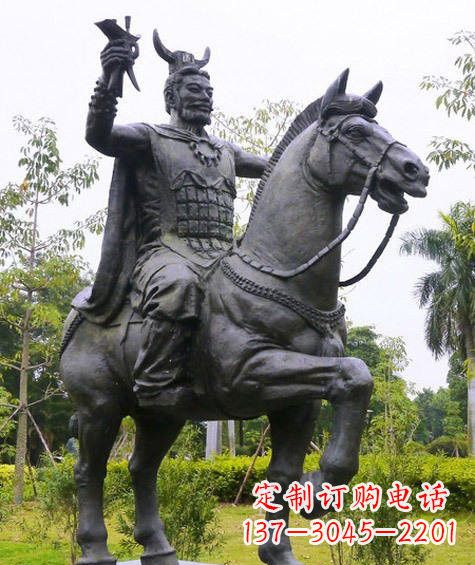 张掖铜雕炎帝骑马