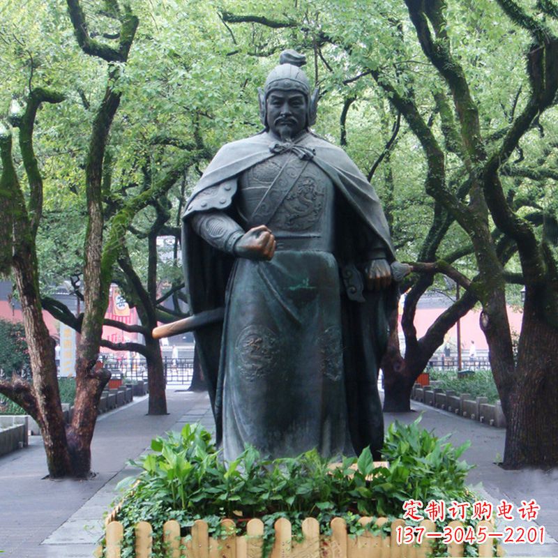 张掖铜雕岳飞雕塑-公园园林历史名人中国古代民族英雄人物雕像