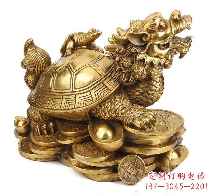 张掖铜雕招财龙龟