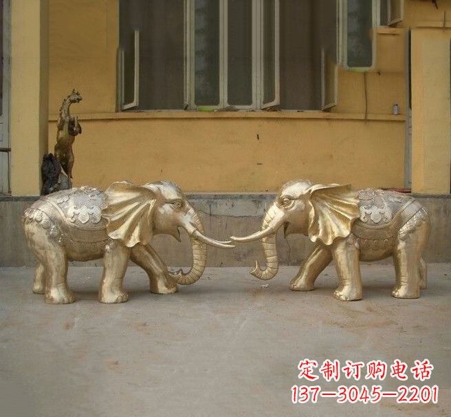 张掖铜雕招财小象