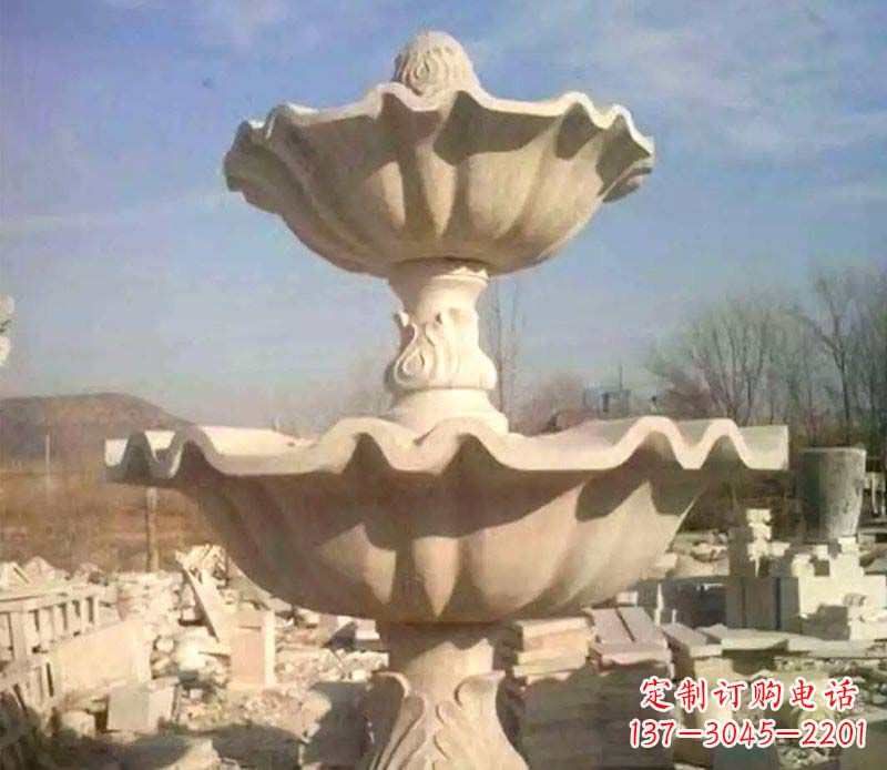 张掖晚霞红大型喷泉石雕