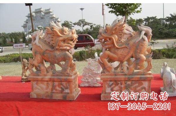 张掖晚霞红葫芦麒麟雕塑
