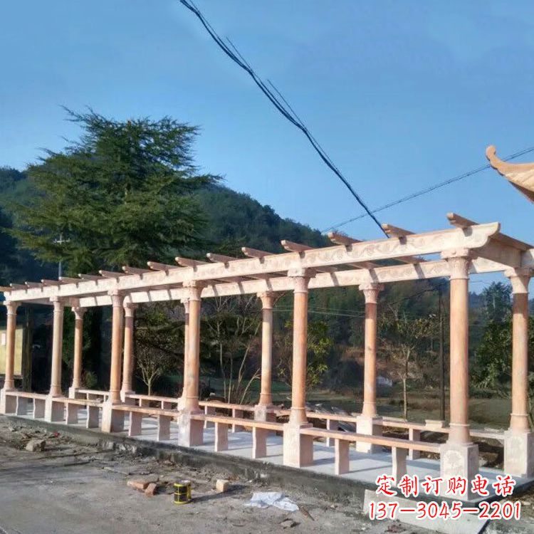 张掖晚霞红花架长廊