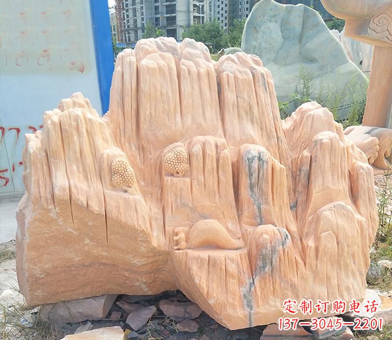 张掖晚霞红景观假山雕塑