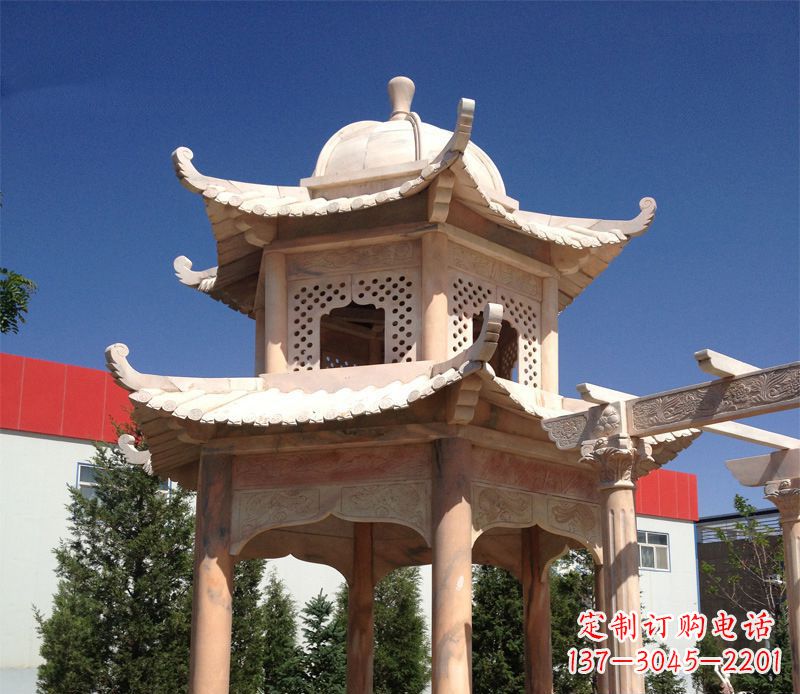 张掖晚霞红景观凉亭雕塑
