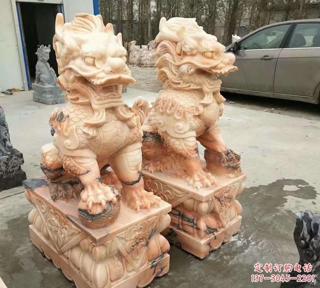 张掖晚霞红酒店麒麟门墩