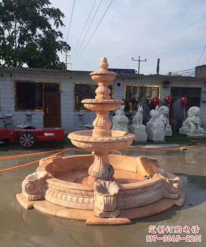 张掖晚霞红欧式流水喷泉