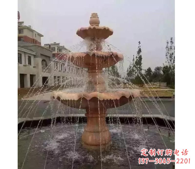 张掖晚霞红喷泉雕塑