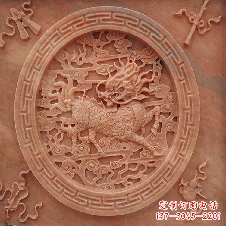 张掖晚霞红麒麟建筑装饰壁画