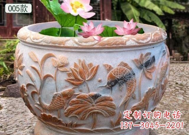 张掖晚霞红水缸鱼缸雕塑