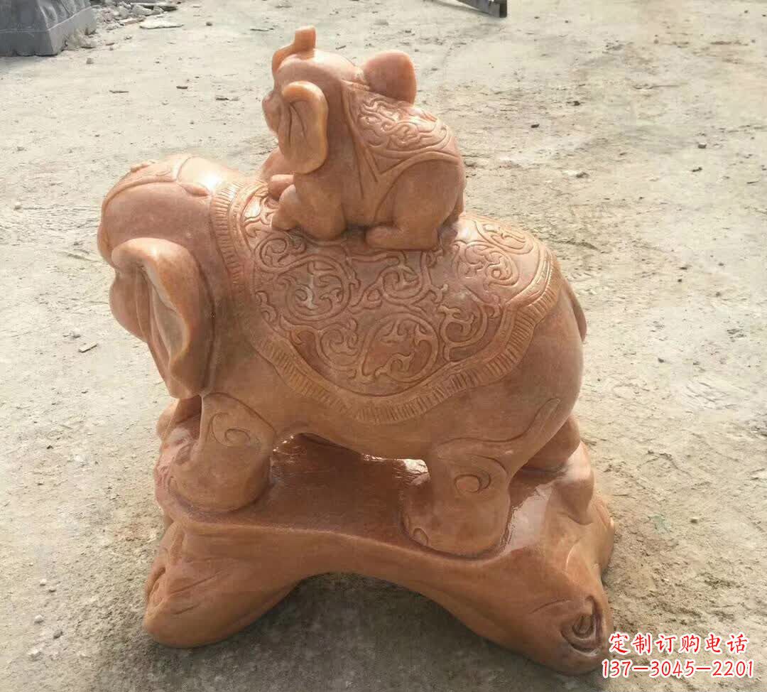 张掖晚霞红小象招财动物