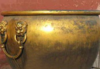 张掖寺庙水缸铜雕 (2)
