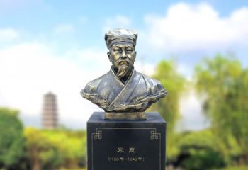 张掖宋慈玻璃钢仿铜头像雕塑-医院医学院著名人物半身像