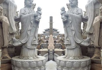张掖送子观音青石雕塑