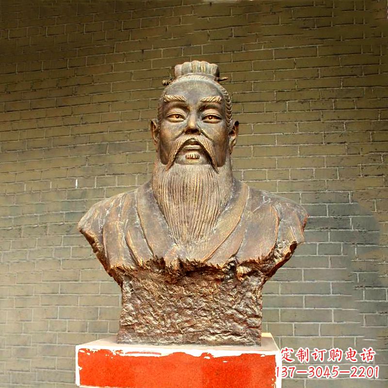张掖五帝之帝喾半身像胸像雕塑