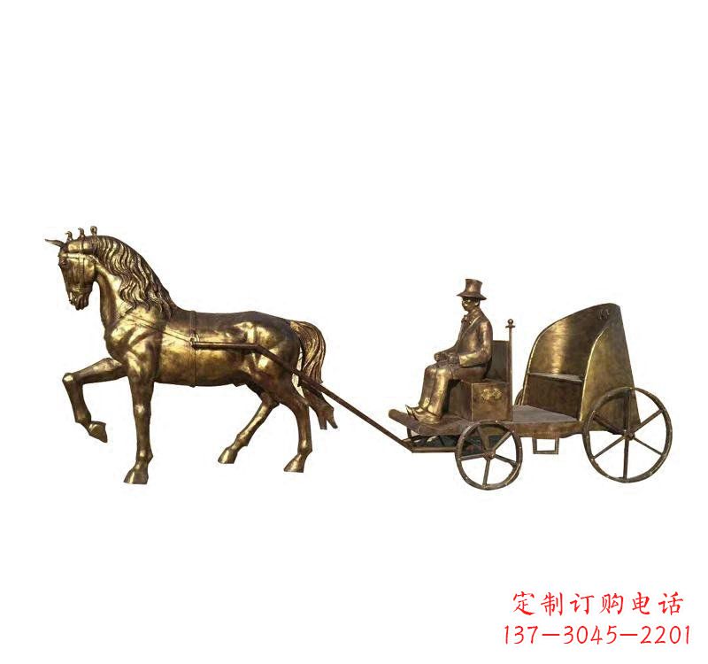 张掖西方马车铜雕
