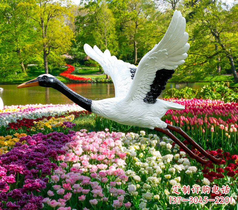 张掖仙鹤雕塑灯