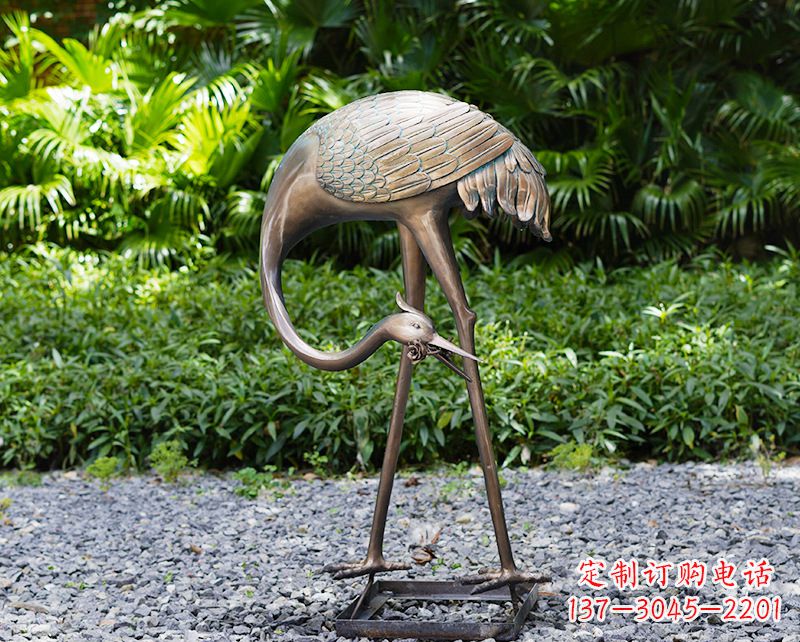 张掖仙鹤雕塑喷泉
