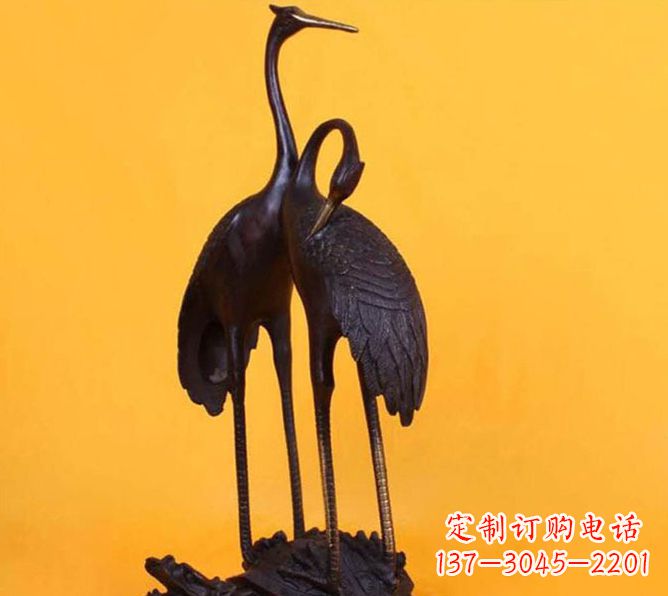 张掖仙鹤雕塑铜