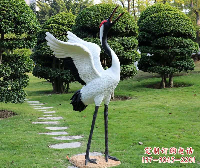 张掖仙鹤金属雕塑