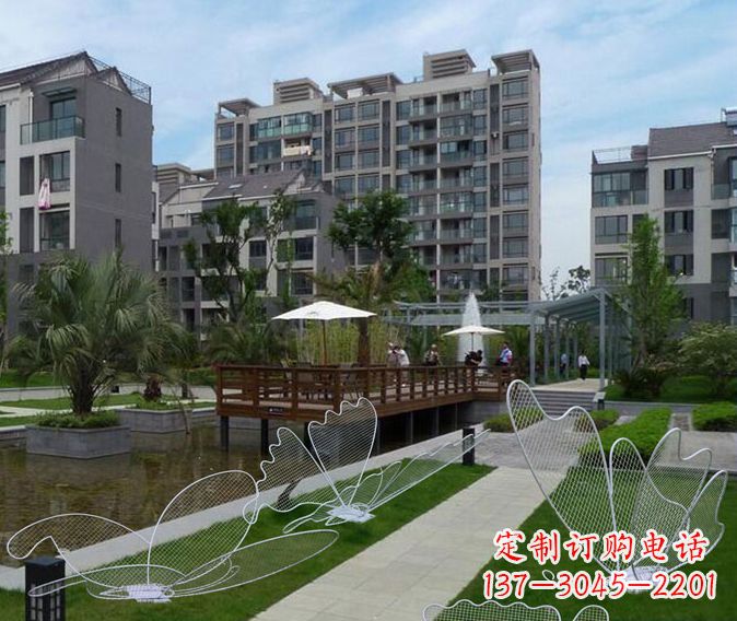 张掖小区不锈钢镂空蝴蝶雕塑
