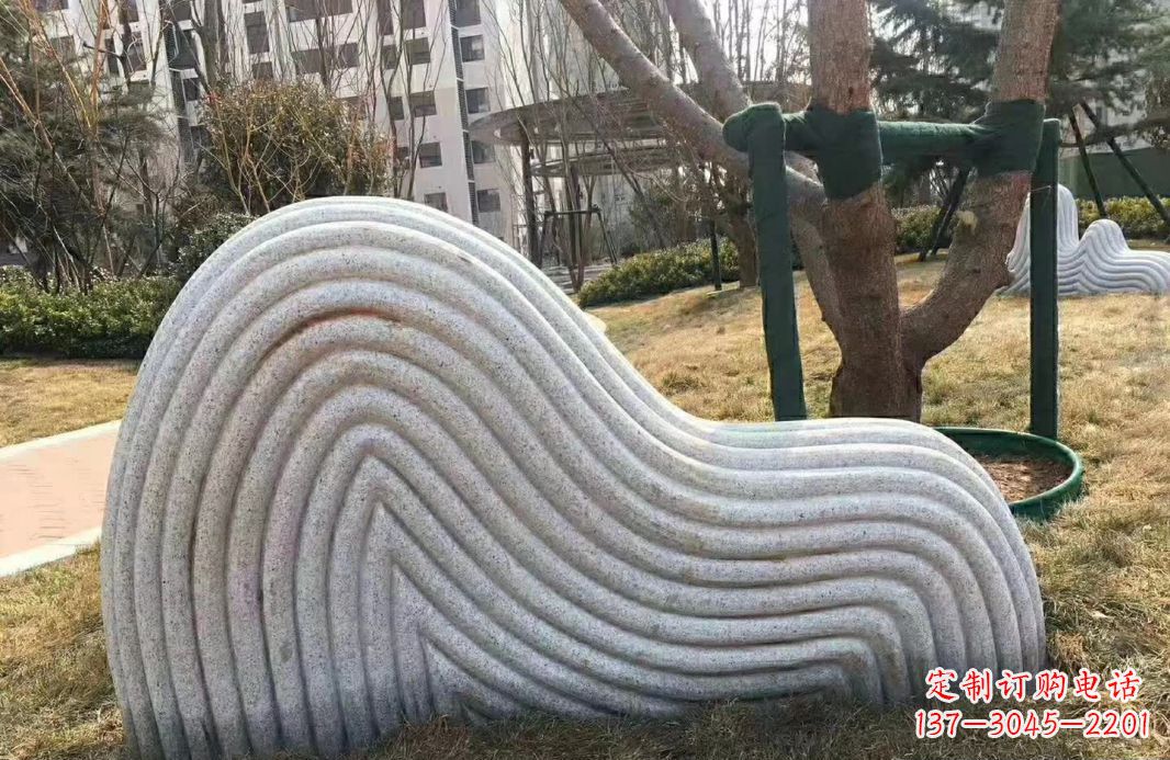 张掖小区大理石纹理假山雕塑