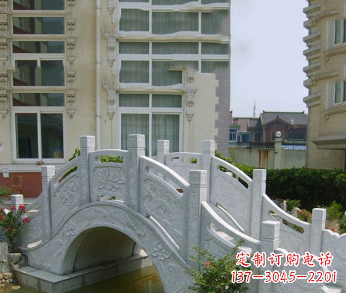 张掖小区景观大理石拱桥 (2)