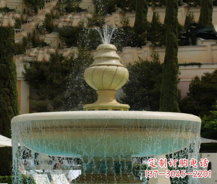 张掖小区景观多层喷泉石雕_2