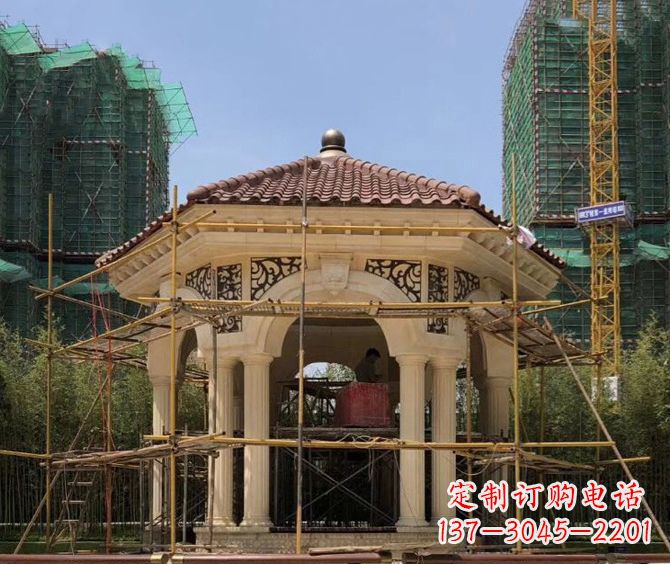 张掖小区景观欧式凉亭石雕