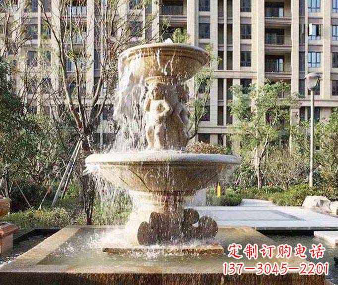 张掖小区景观欧式喷泉石雕 (3)