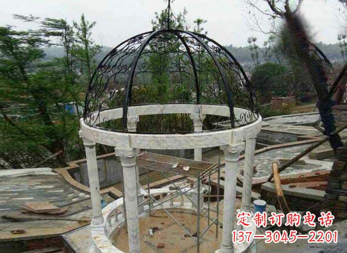 张掖小区欧式圆顶凉亭石雕