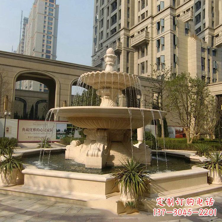 张掖小区庭院石雕欧式喷泉