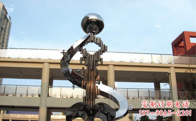 张掖校园不锈钢抽象钥匙和书籍雕塑
